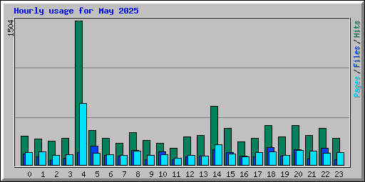 Hourly usage for May 2025