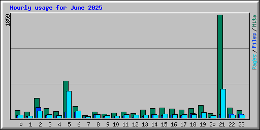 Hourly usage for June 2025