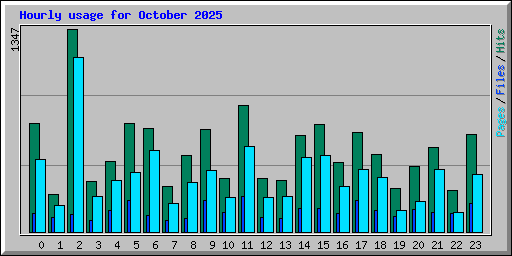 Hourly usage for October 2025