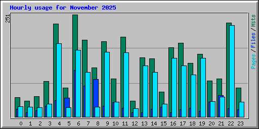 Hourly usage for November 2025