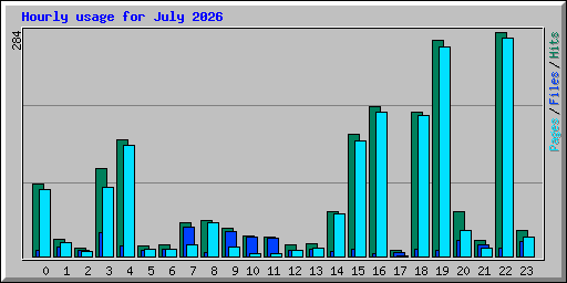 Hourly usage for July 2026