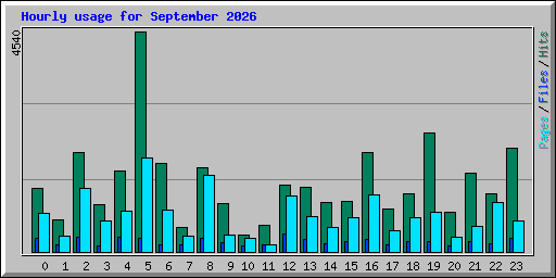 Hourly usage for September 2026
