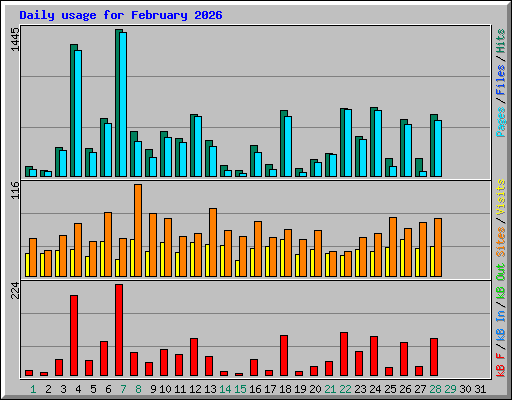 Daily usage for February 2026
