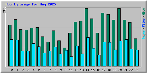 Hourly usage for May 2025