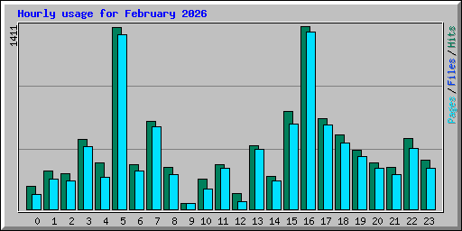 Hourly usage for February 2026