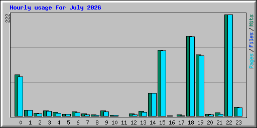 Hourly usage for July 2026