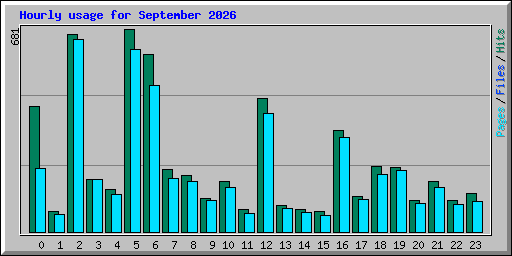 Hourly usage for September 2026
